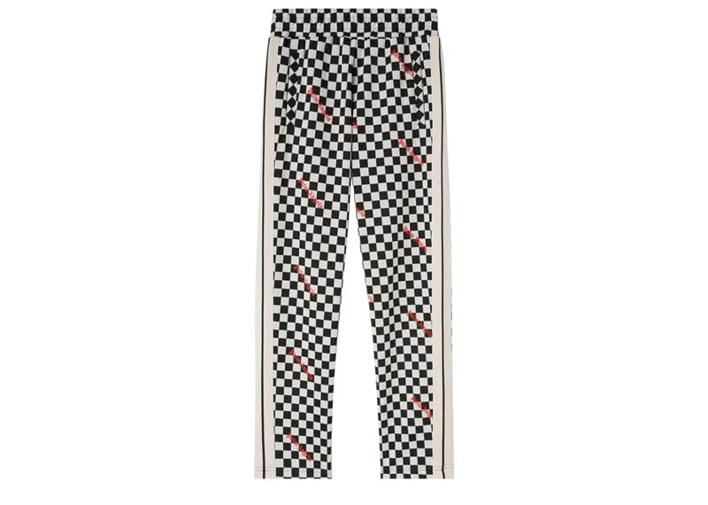 Palm Angels Jacquard Damier Classic Track Pants Black/Red