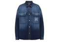 Palm Angels Logo Print Denim Shirt
