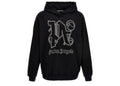 Palm Angels Monogram Statement Logo Hoodie Black