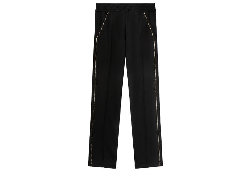 Palm Angels Monogram Stud Track Pants Black Silver