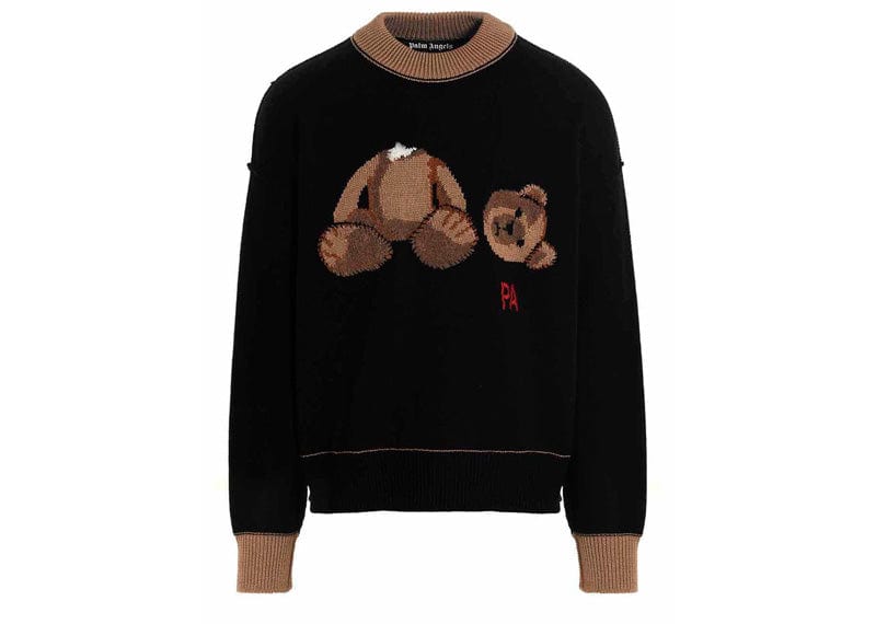 Palm Angels Palm Bear Wool Knit Sweater Black/Brown