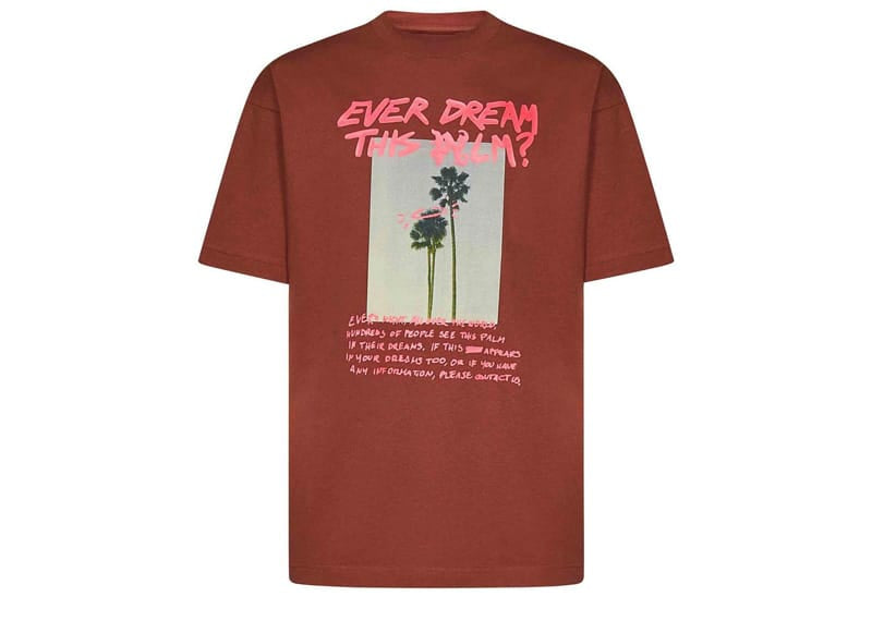 Palm Angels Palm Dream Tee Hazelnut/Fuschia