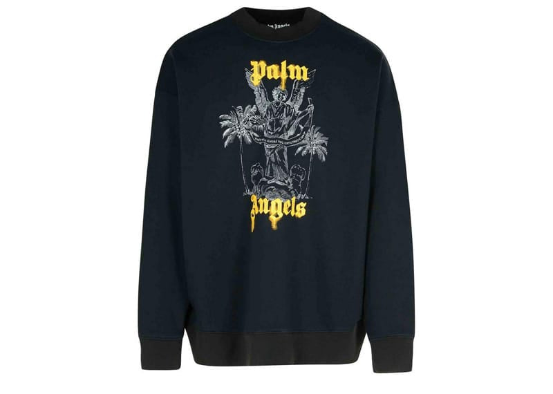 Palm Angels Palms Pencil Crew Sweatshirt Black
