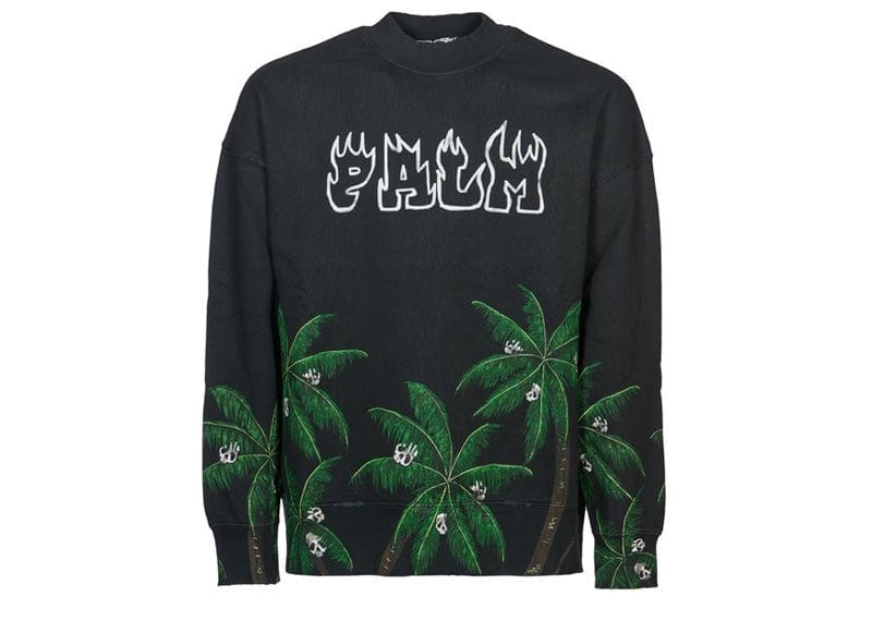 Palm Angels Palms & Skulls Vintage Crewneck Black/Green