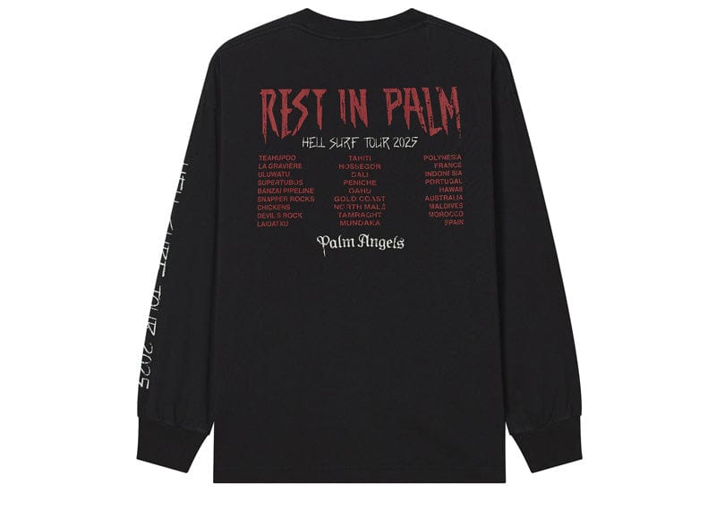 Palm Angels Rest In Palm Long Sleeve Tee Black