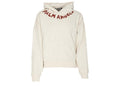 Palm Angels Seasonal Logo Print Hoodie White/Red