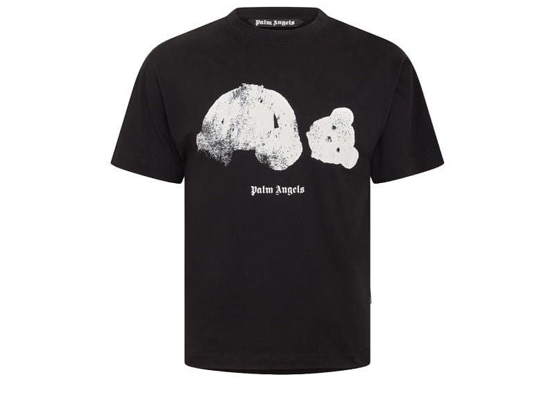 Palm Angels Spray Broken Bear Tee Black/White