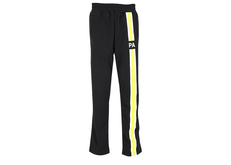 Palm Angels Stripe Detail Logo Track Pants Black