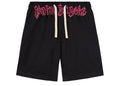Palm Angels Waist Logo Shorts Black/Fuchsia