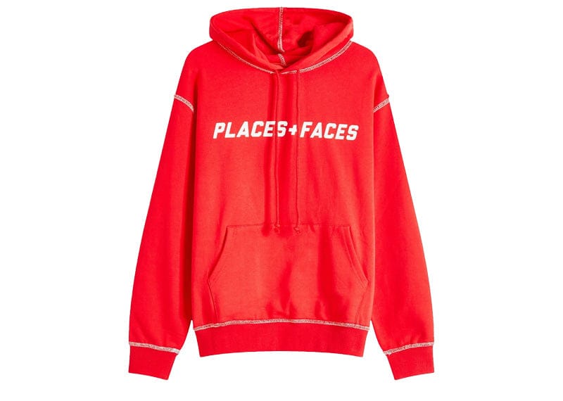 Places+Faces Red Contrast Stitch Hoodie