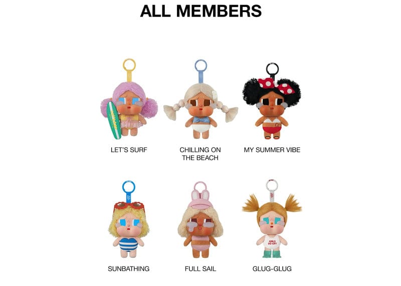 Pop Mart Crybaby Vacation Mode On Series Vinyl Plush Pendant Single Blind Box