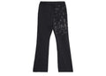 PURPLE BRAND Rhinestone Cotton Fleece Flare Sweatpants