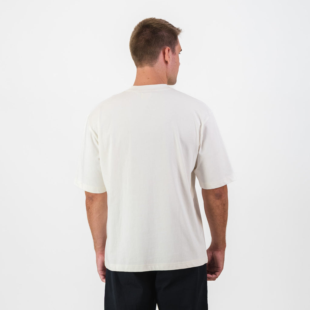 Real Madrid Crest Boxy Tee-Cloud Dancer