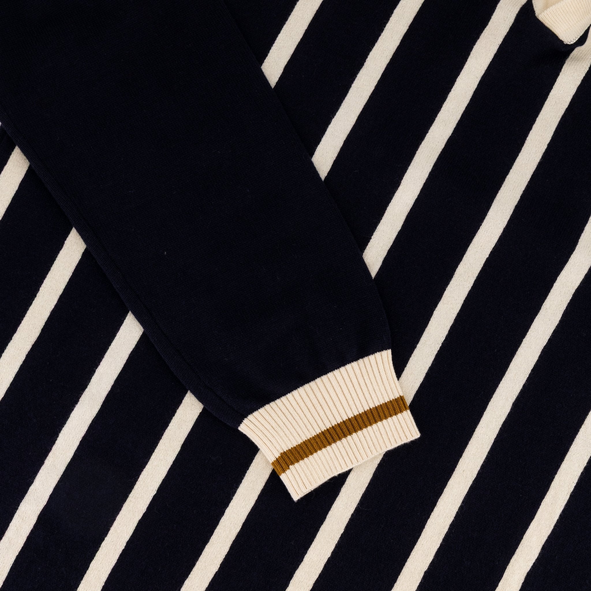 Real Madrid Stripe LS Knit Jersey-Navy