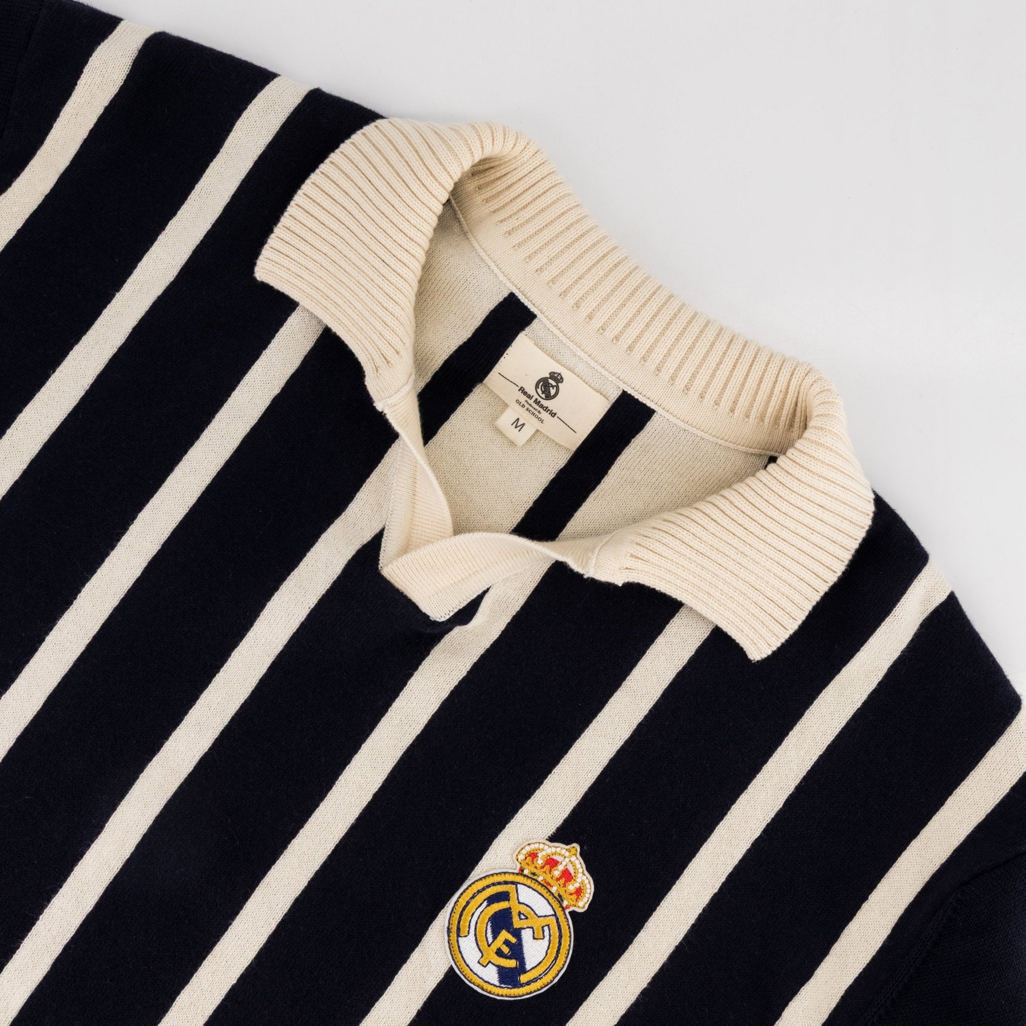 Real Madrid Stripe LS Knit Jersey-Navy