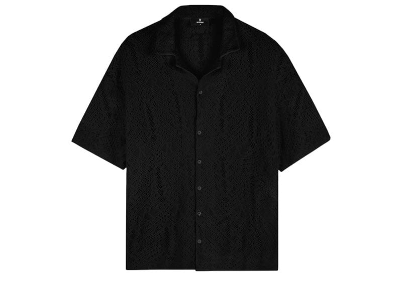 Represent All Over Crochet Shirt Jet Black