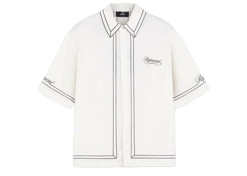 Represent Border Shirt Whisper White