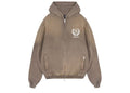 Represent Crest Zip Up Hoodie Dark Taupe