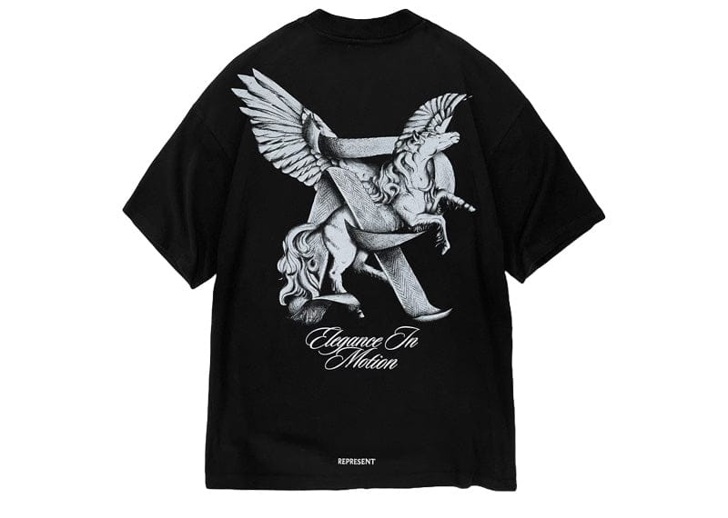 Represent Elegance In Motion T-Shirt Jet Black