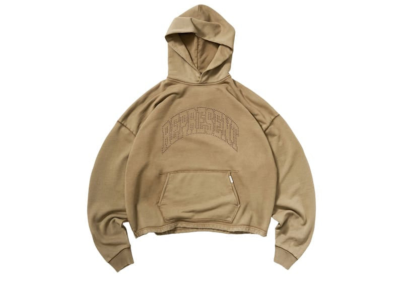 Represent Embellished Hoodie Vintage Khaki