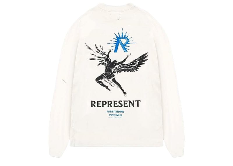Represent Icarus Long Sleeve Tee Flat White