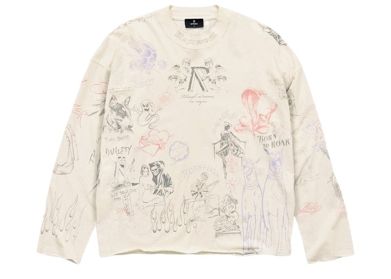 Represent Legacy Long Sleeve Tee Buttercream