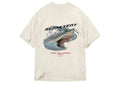 Represent Only The Strong Survive Shark T-Shirt Vintage White