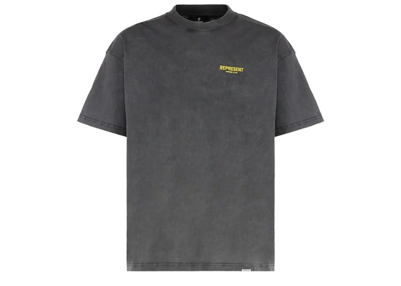 Represent Owners Club T-Shirt Vintage Grey/Yellow