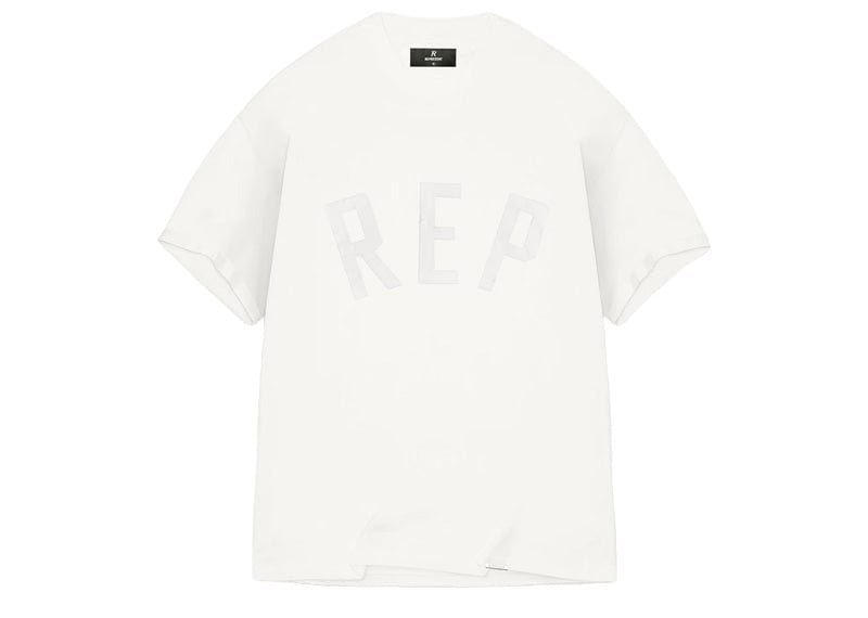 Represent Rep Applique Tee Flat White