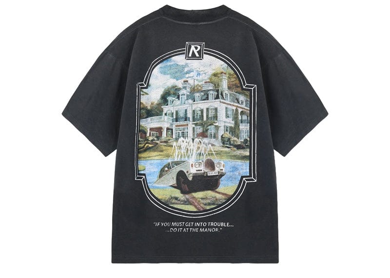 Represent Revere Manor T-shirt Stained Black
