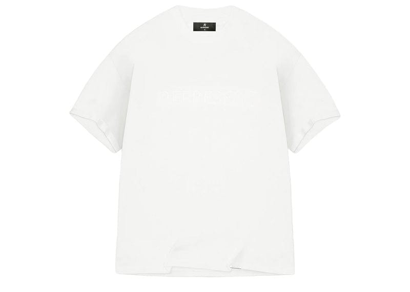 Represent Serif Logo T-Shirt Flat White