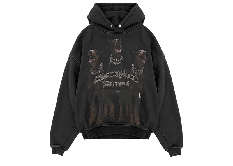 Represent Thoroughbred Oversized Hoodie Vintage Black