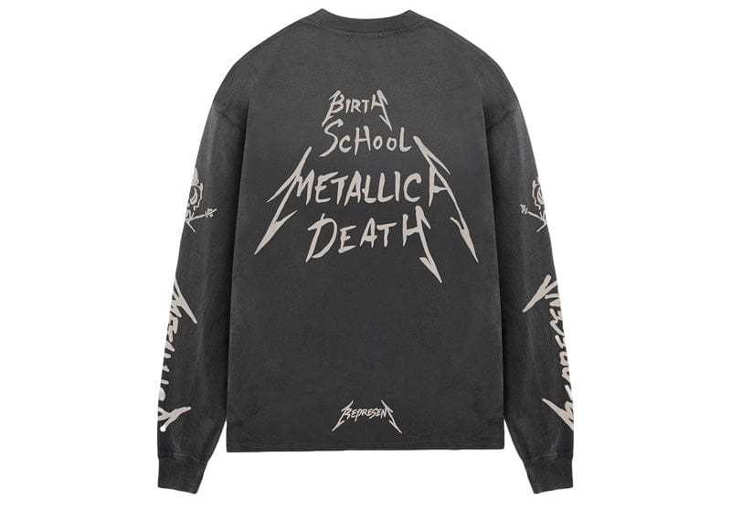 Represent X Metallica Garage Inc L/S T-Shirt Stained Black