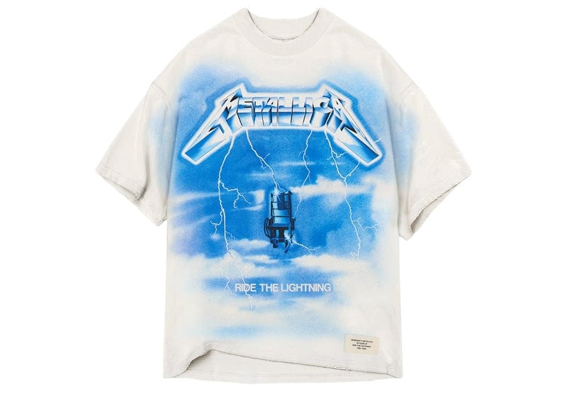 Represent x Metallica Ride The Lightning Tee Flat White