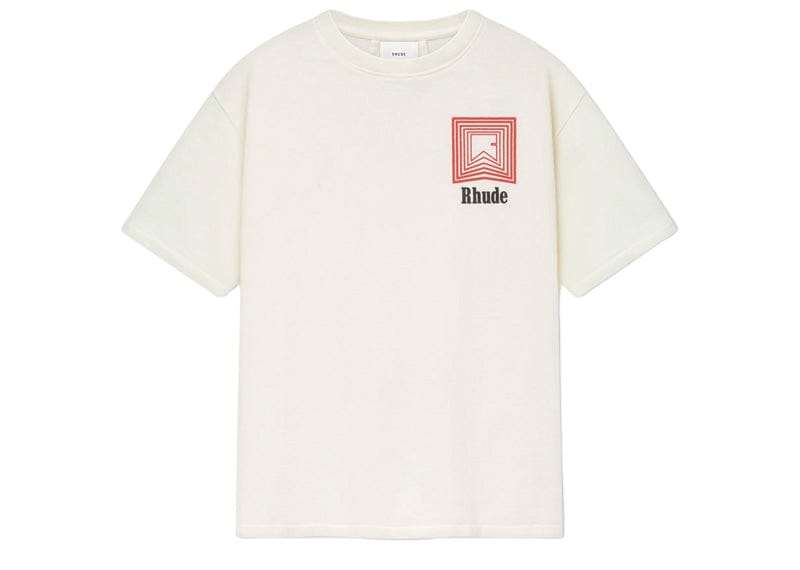 Rhude Chevron Logo Repeat Tee White