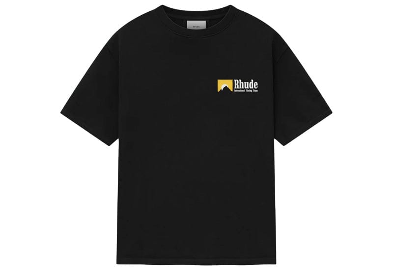 Rhude International Racing Logo Tee Vintage Black