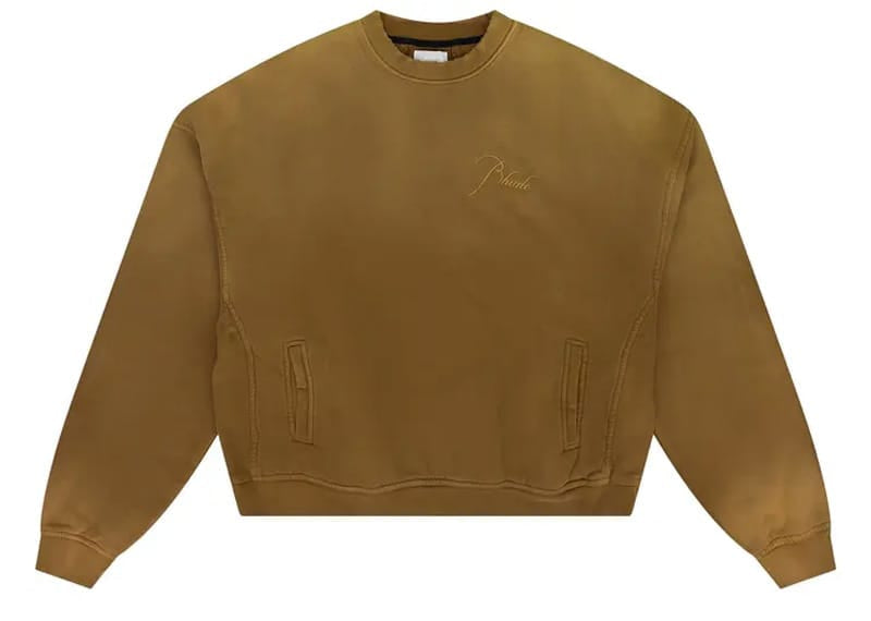 Rhude Script Logo Crewneck Brown