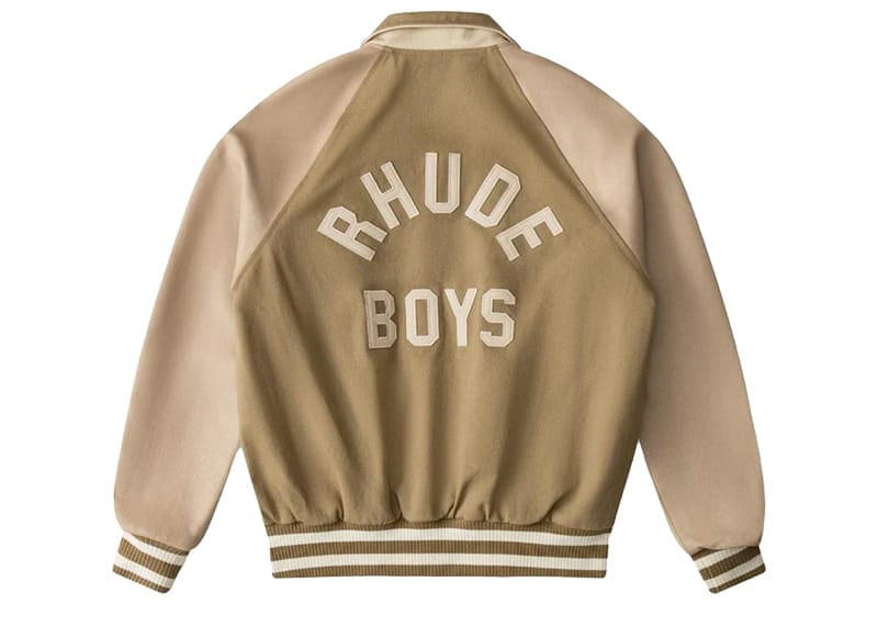 Rhude Twill 'Rhude' Boys Bomber Jacket Beige