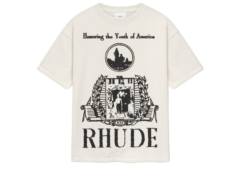 Rhude Youth Of America Graphic T-Shirt Vintage White