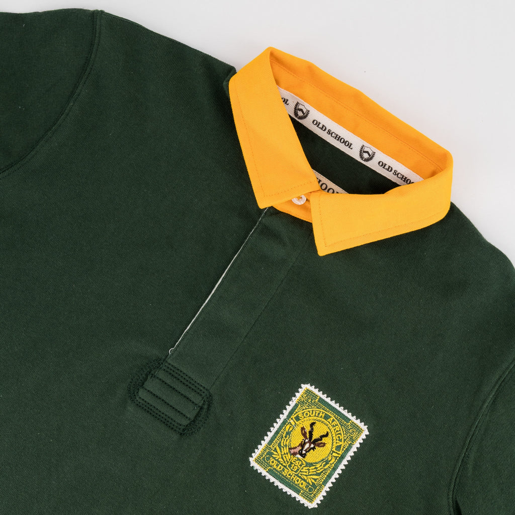 SA Supporters Kids Tops Kids SS Rugby Jersey Green & Gold Eb Green