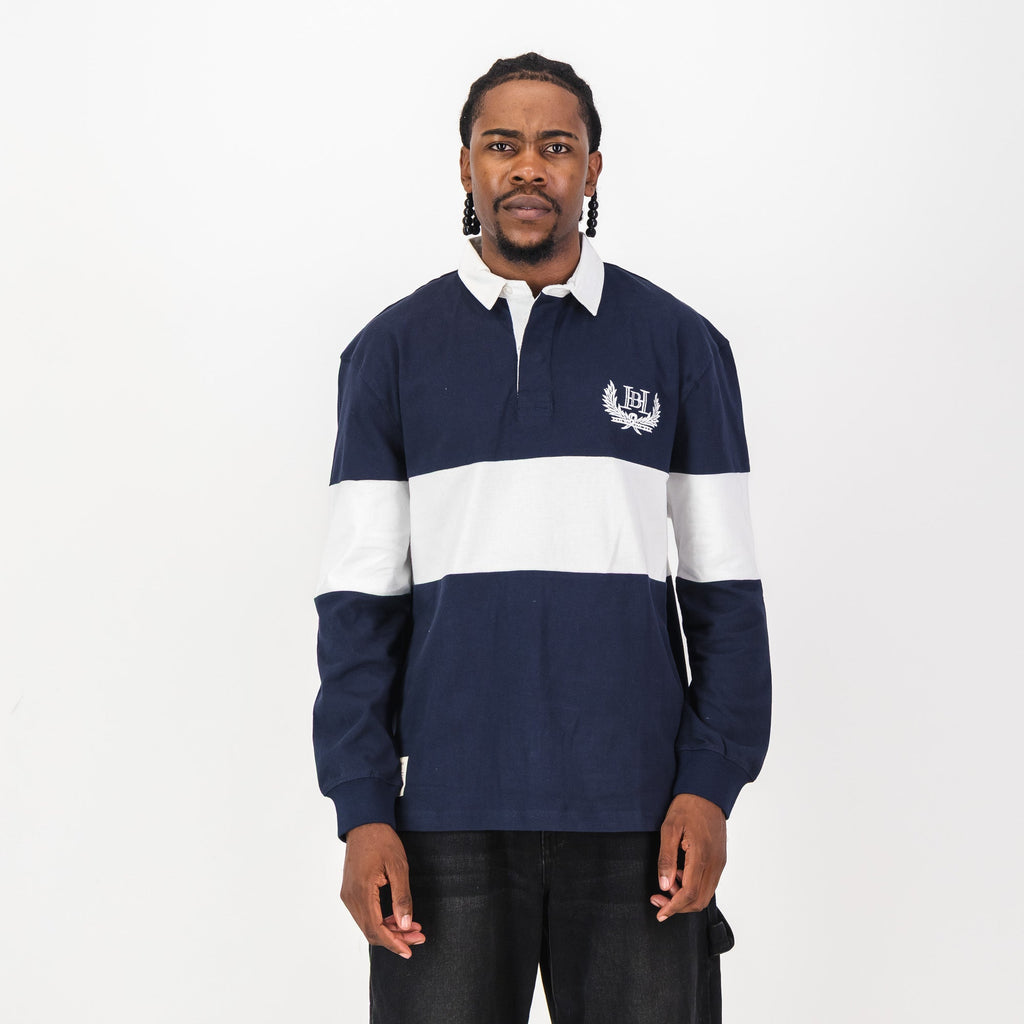 Schools Bridge House Cut & Sew LS Rugby Jersey-Navy