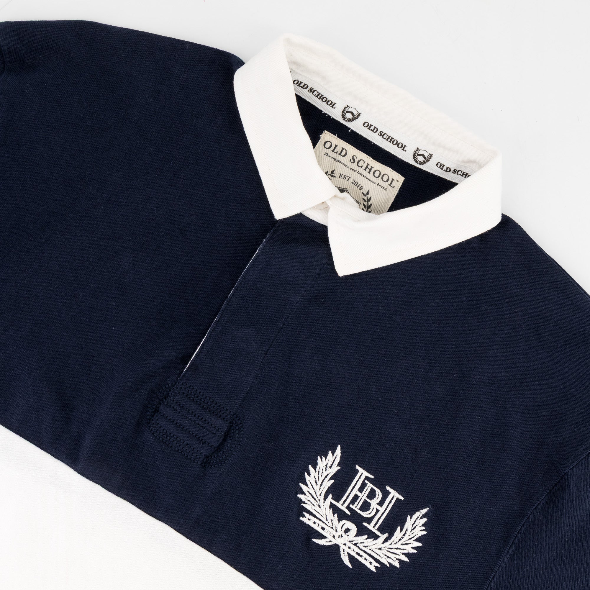 Schools Bridge House Cut & Sew LS Rugby Jersey-Navy