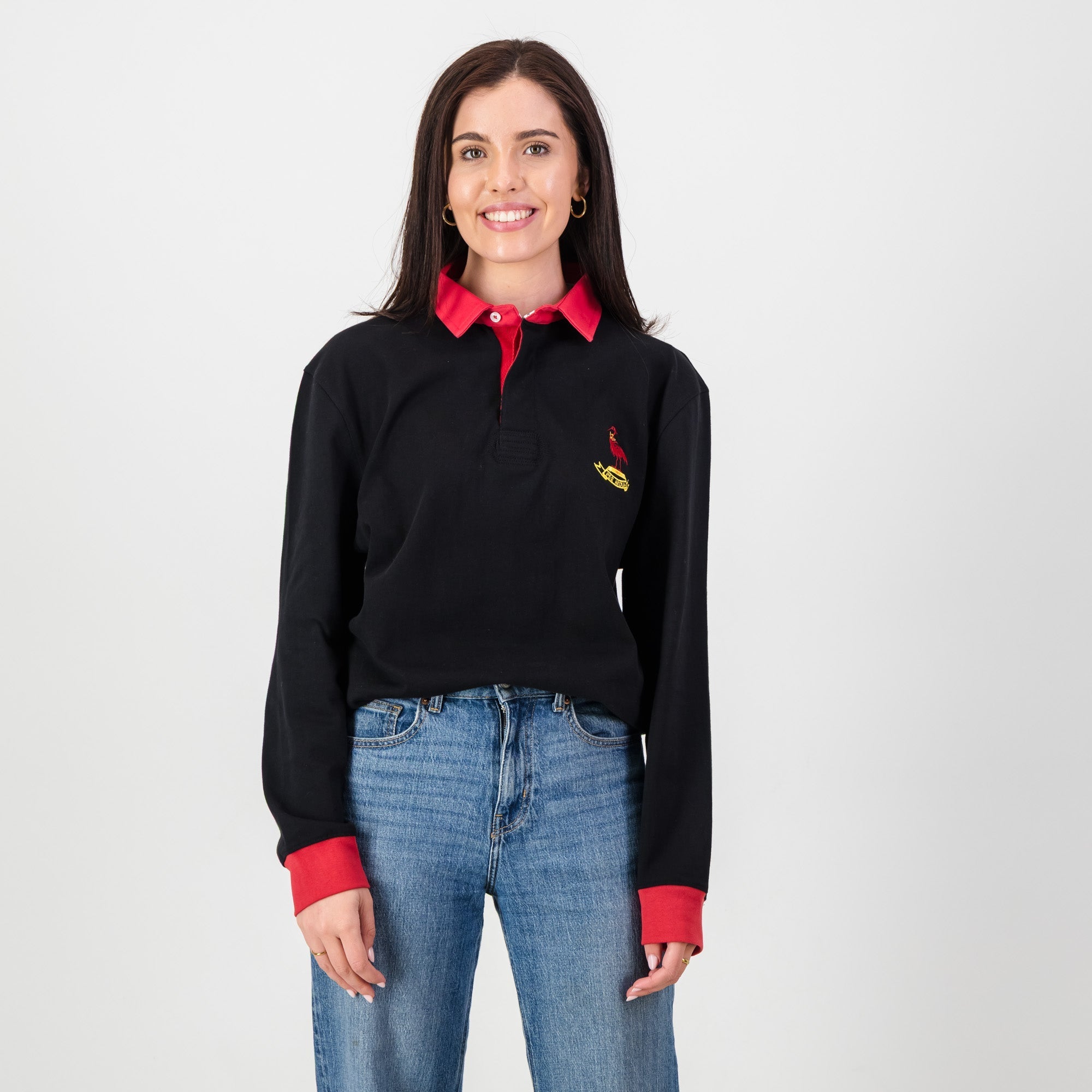 Schools Old Dalian Union LS Rugby Jersey-Black