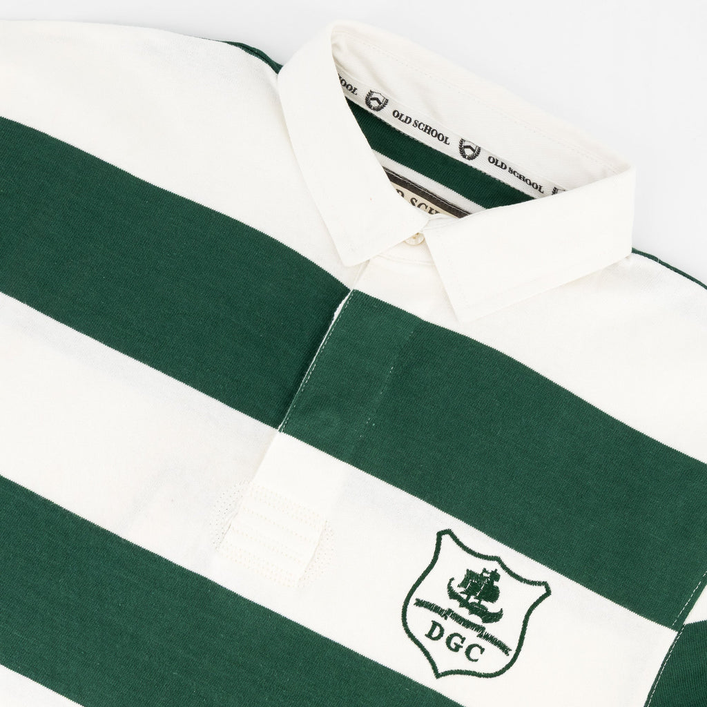 Schools Durban Girls College SA Supporters 8X8 Stripe LS Rugby Jersey-OS Green