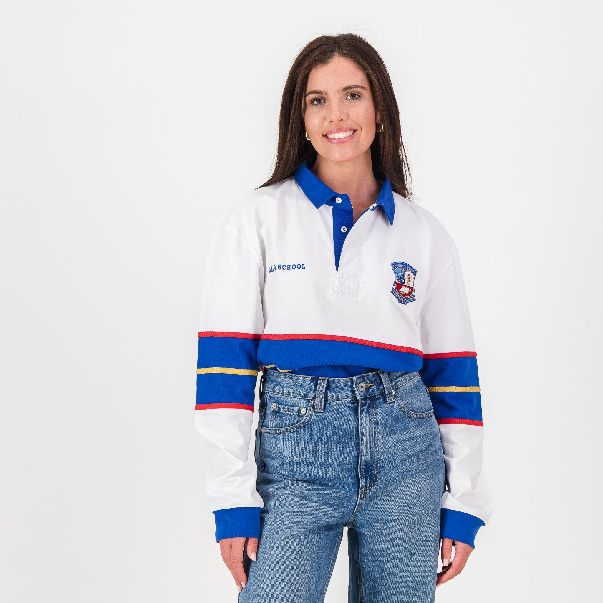 Schools Goudveld Hoerskool LS Rugby Jersey-White