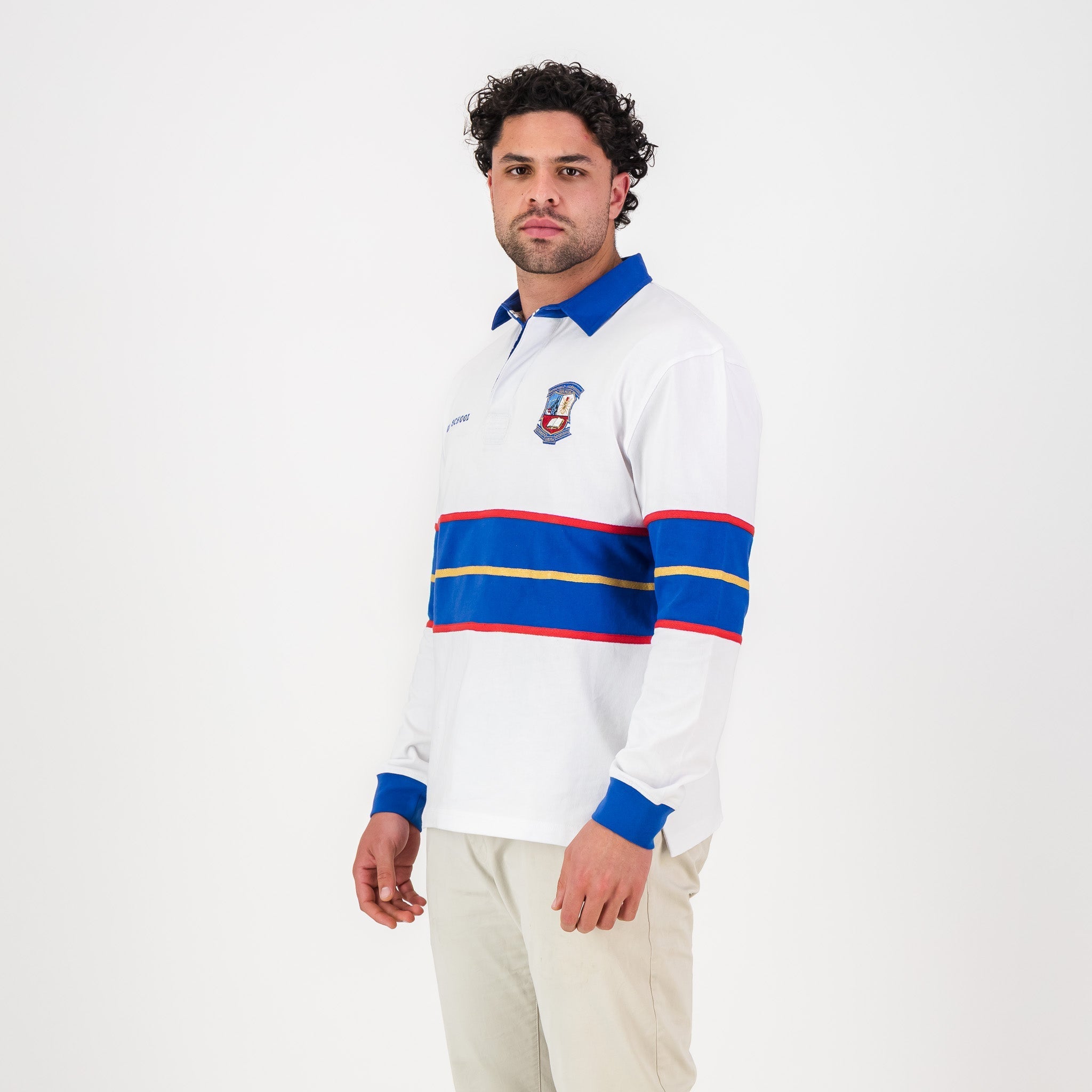 Schools Goudveld Hoerskool LS Rugby Jersey-White