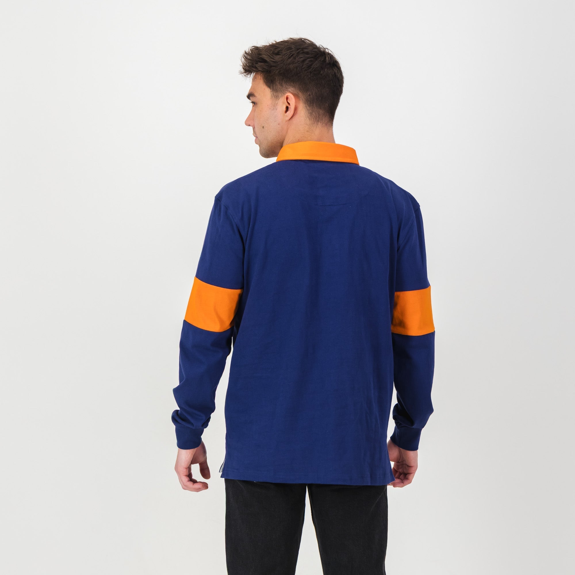 Schools Grey Bloem LS Rugby Jersey-Blue Depth