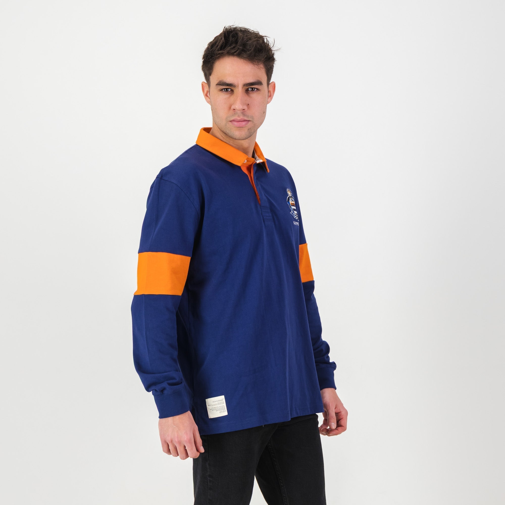Schools Grey Bloem LS Rugby Jersey-Blue Depth