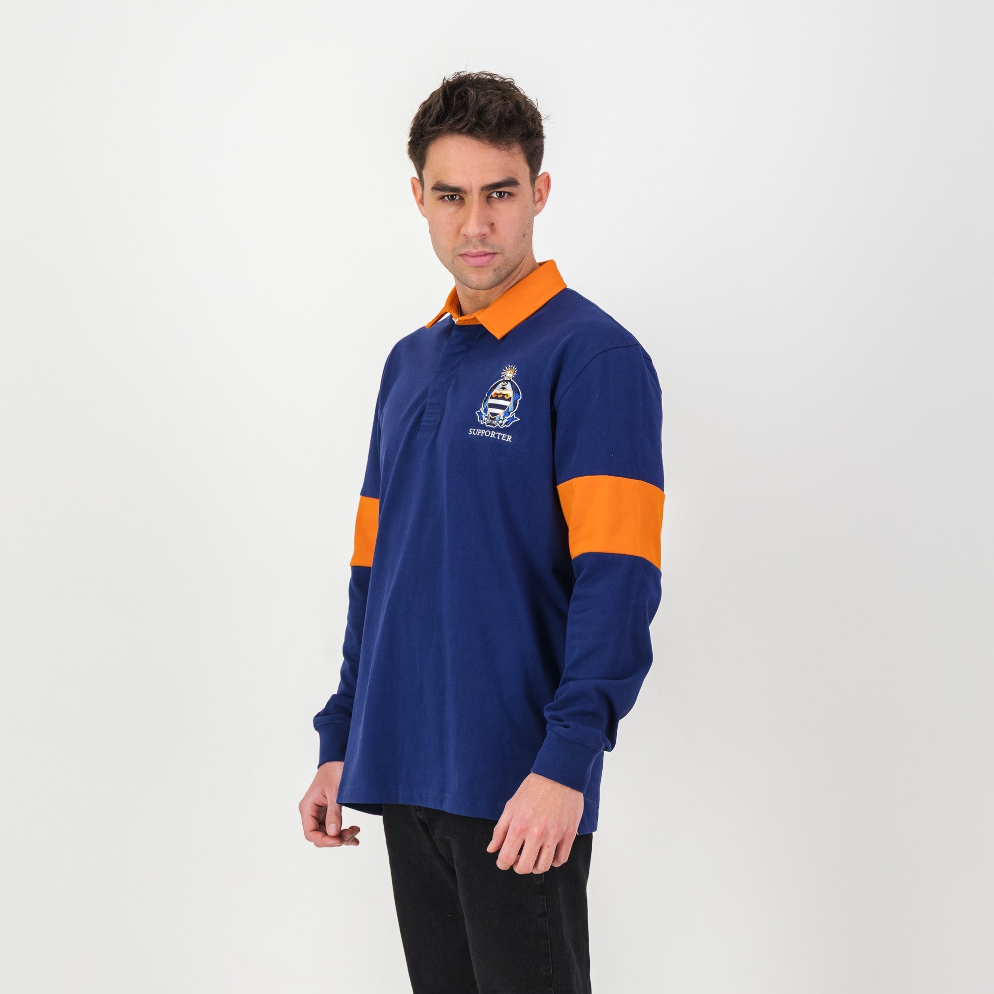 Schools Grey Bloem LS Rugby Jersey-Blue Depth