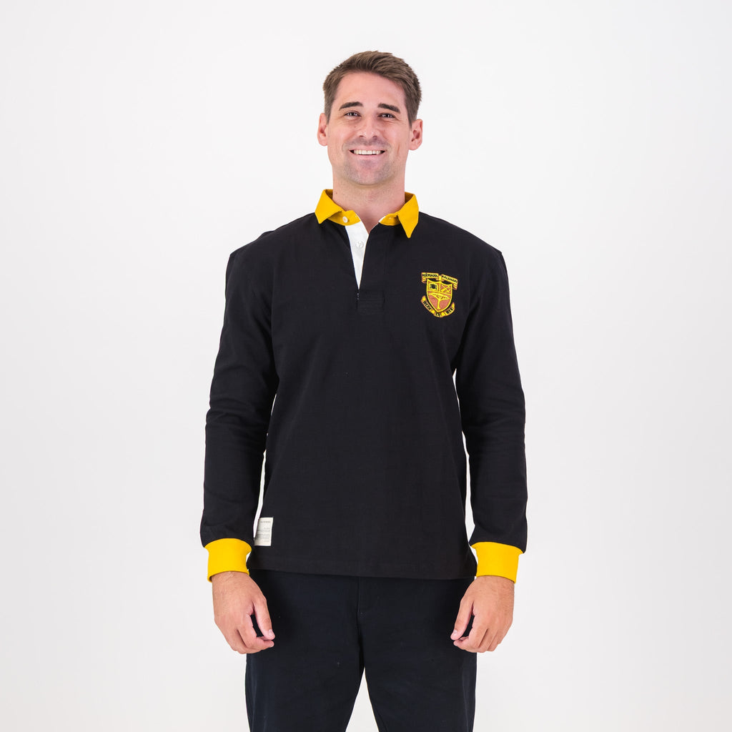 Schools Kalahari  Long Sleeve Rugby Jersey Plain Black